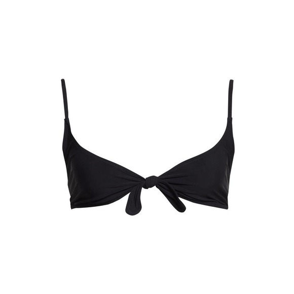 TOTÊME Black Tie Front Recycled Polyamide Blend Triangle Bikini Top Size S NWT - Picture 4 of 13